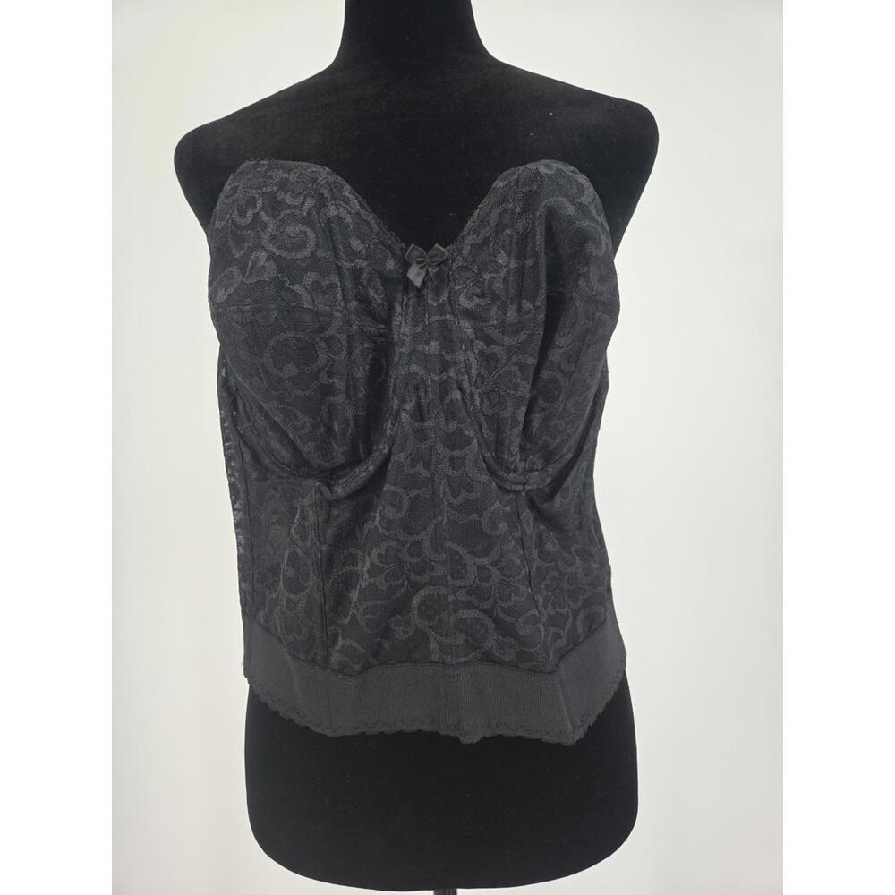 NEW Goddess Women's Lace Bustier Bra 40D Black Bridal Wedding‎ GD0689